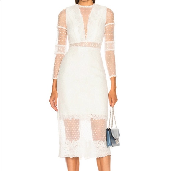 Alexis Elize Dress Dotted White Lace - Picture 5 of 15